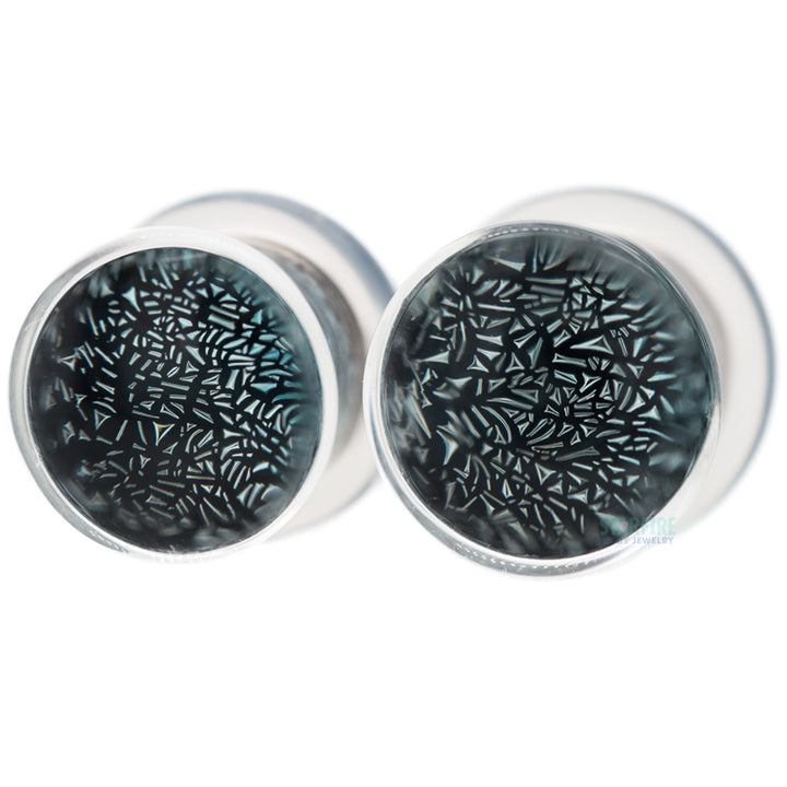 Dichroic Glass Plugs - Diamond