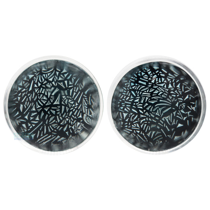 Dichroic Glass Plugs - Diamond