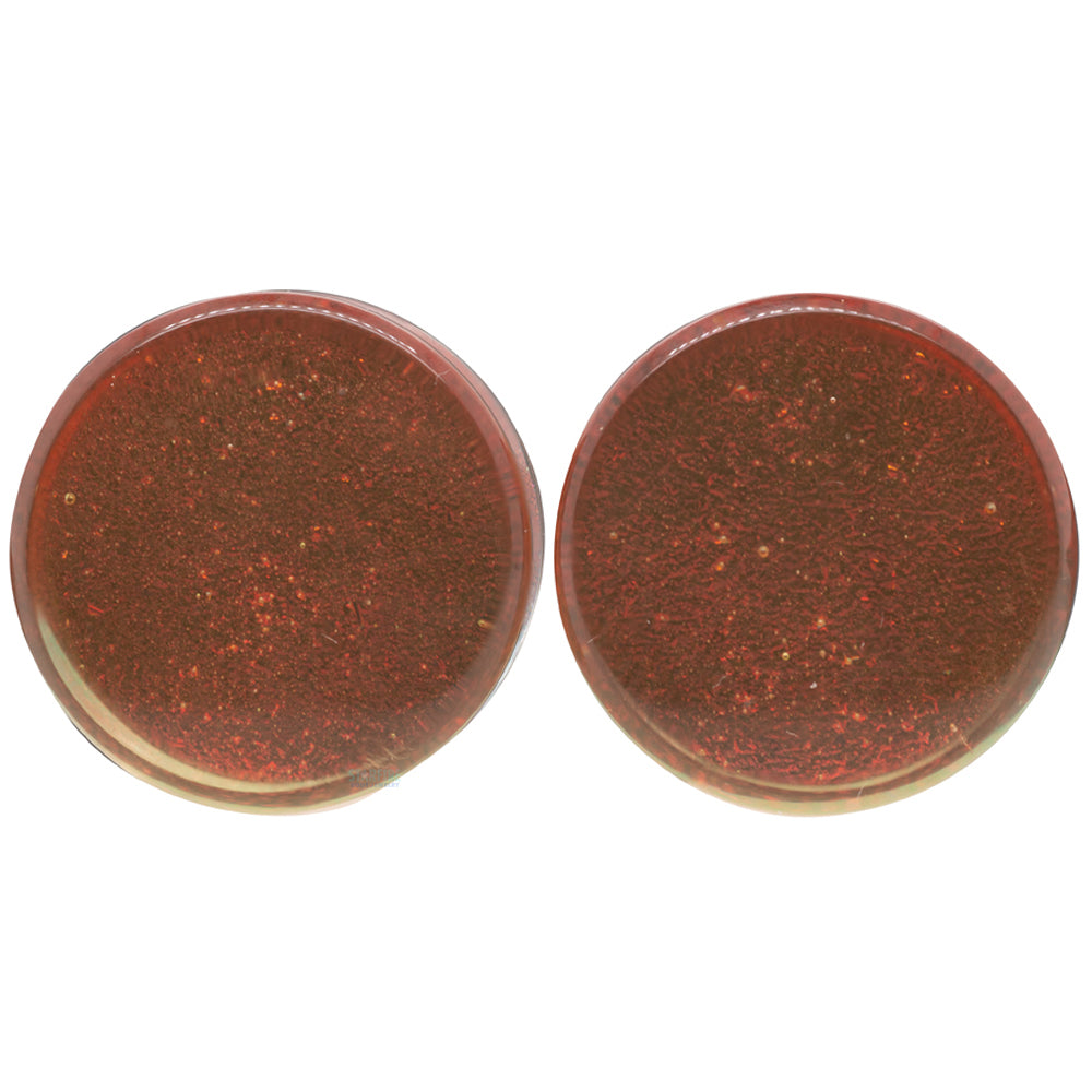 Deluxe Dichroic Glass Plugs - Plum