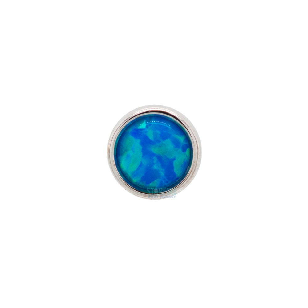 2.5mm Opal in Cup Setting Threaded End in Gold & Platinum