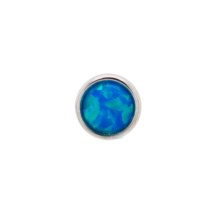 2.5mm Opal in Cup Setting Threaded End in Gold & Platinum