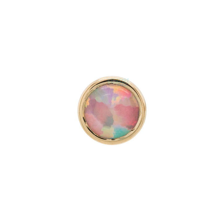 2.5mm Opal in Cup Setting Threaded End in Gold & Platinum