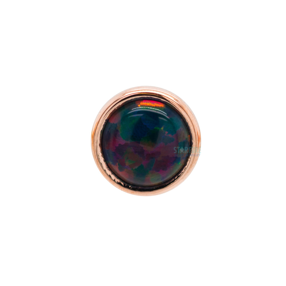3mm Opal in Cup Setting Nostril Screw in Gold