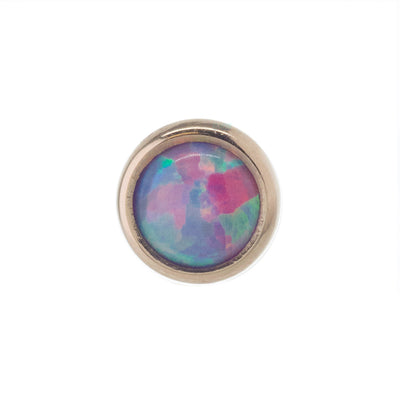 3mm Opal in Cup Setting Nostril Screw in Gold