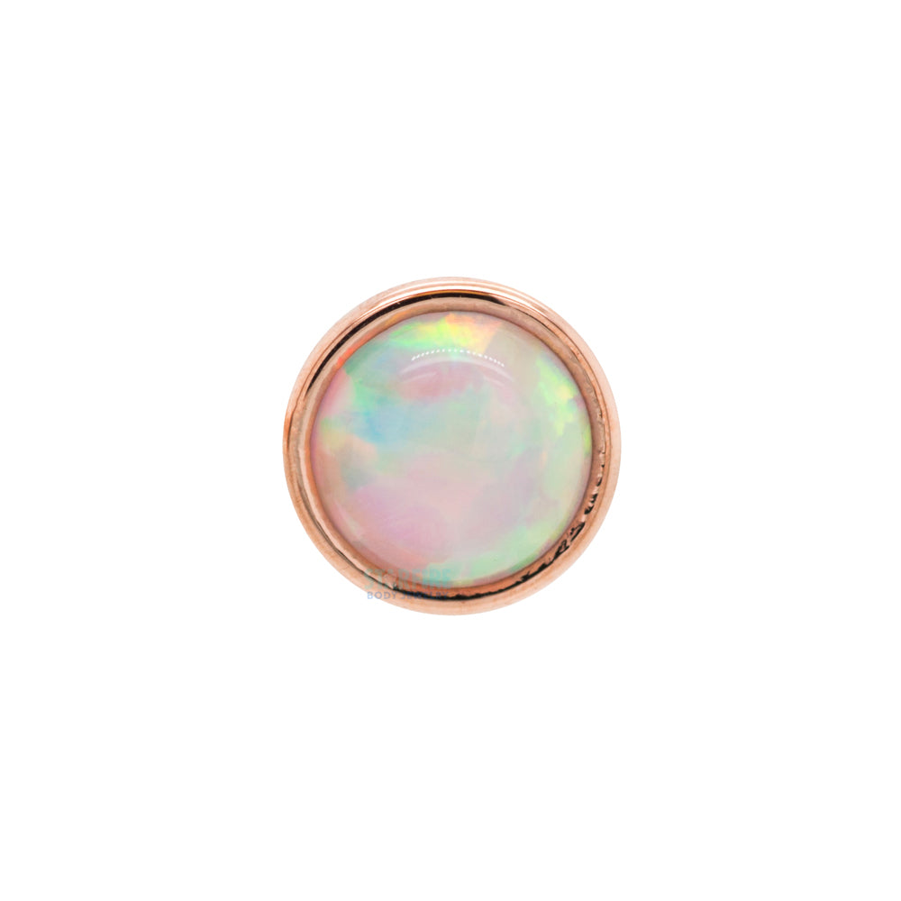 3mm Opal in Cup Setting Nostril Screw in Gold