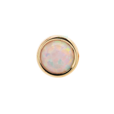 3mm Opal in Cup Setting Nostril Screw in Gold