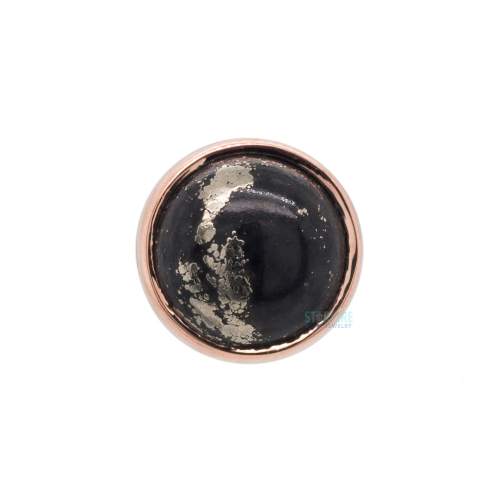 threadless: Pyrite in Cup Setting Pin in Gold & Platinum