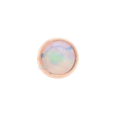 threadless: Genuine White Opal in Cup Setting Pin in Gold