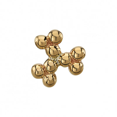 9 Bead Symbol Threaded End in Gold