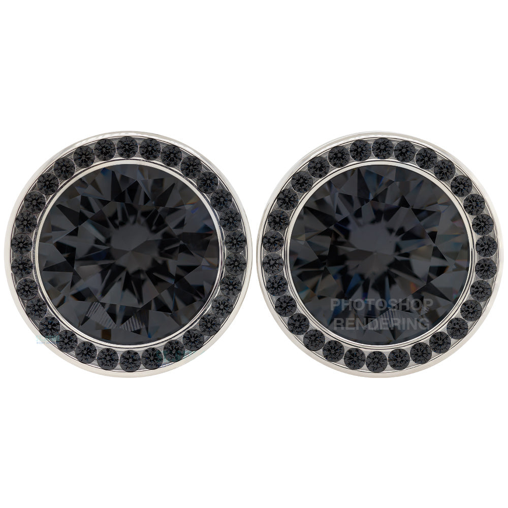 Bling Plug Anatometal Super Gemmed BIG BLING Plugs ( Eyelets ) with Brilliant-Cut ...