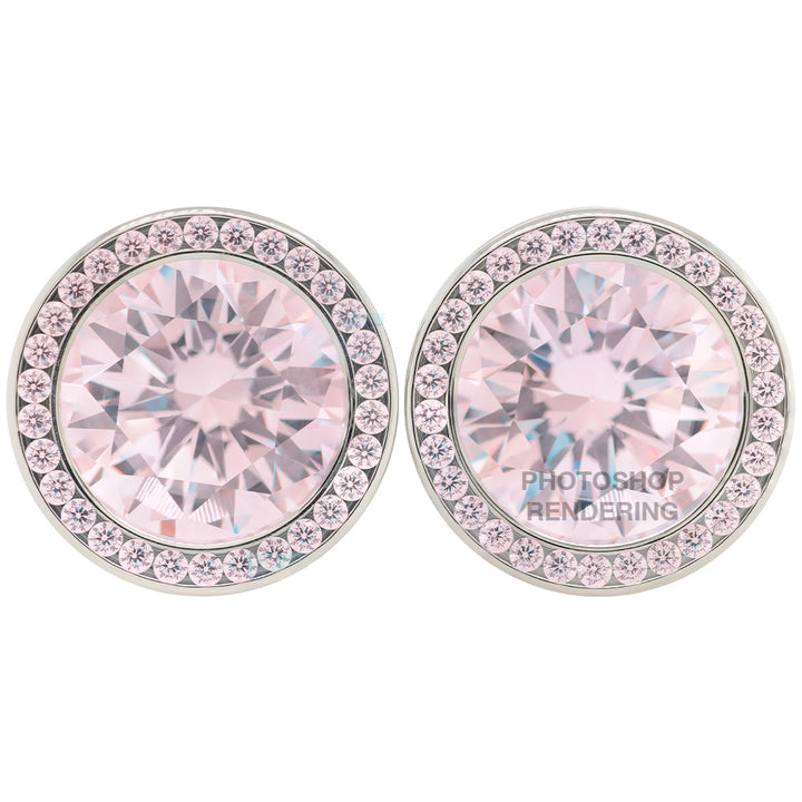 Super Gemmed BIG BLING Plugs ( Eyelets ) with Brilliant-Cut Gems - Primrose