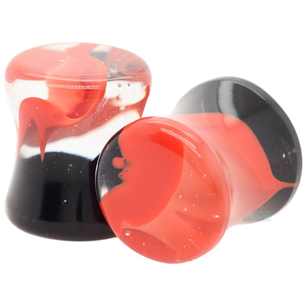 Glass Power Plugs - Red Black