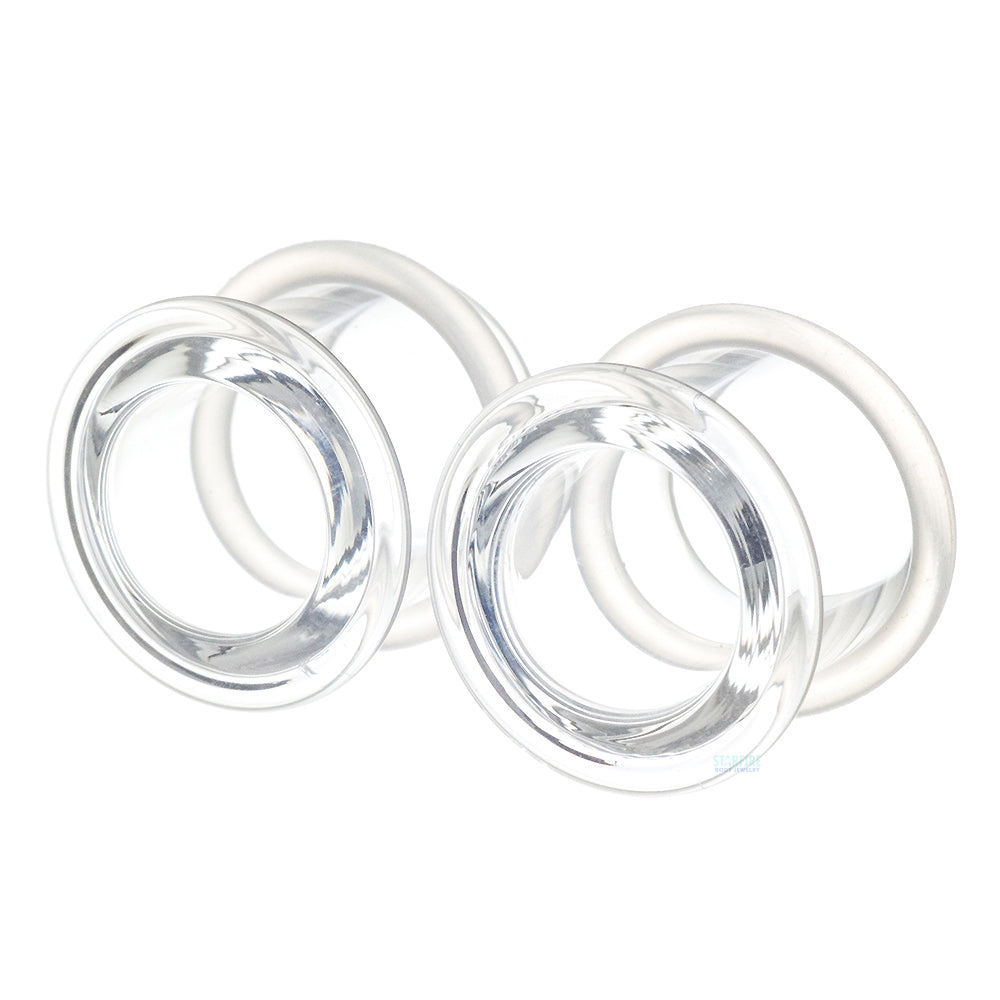 Boro Bullet Holes (Glass Eyelets) - Crystal