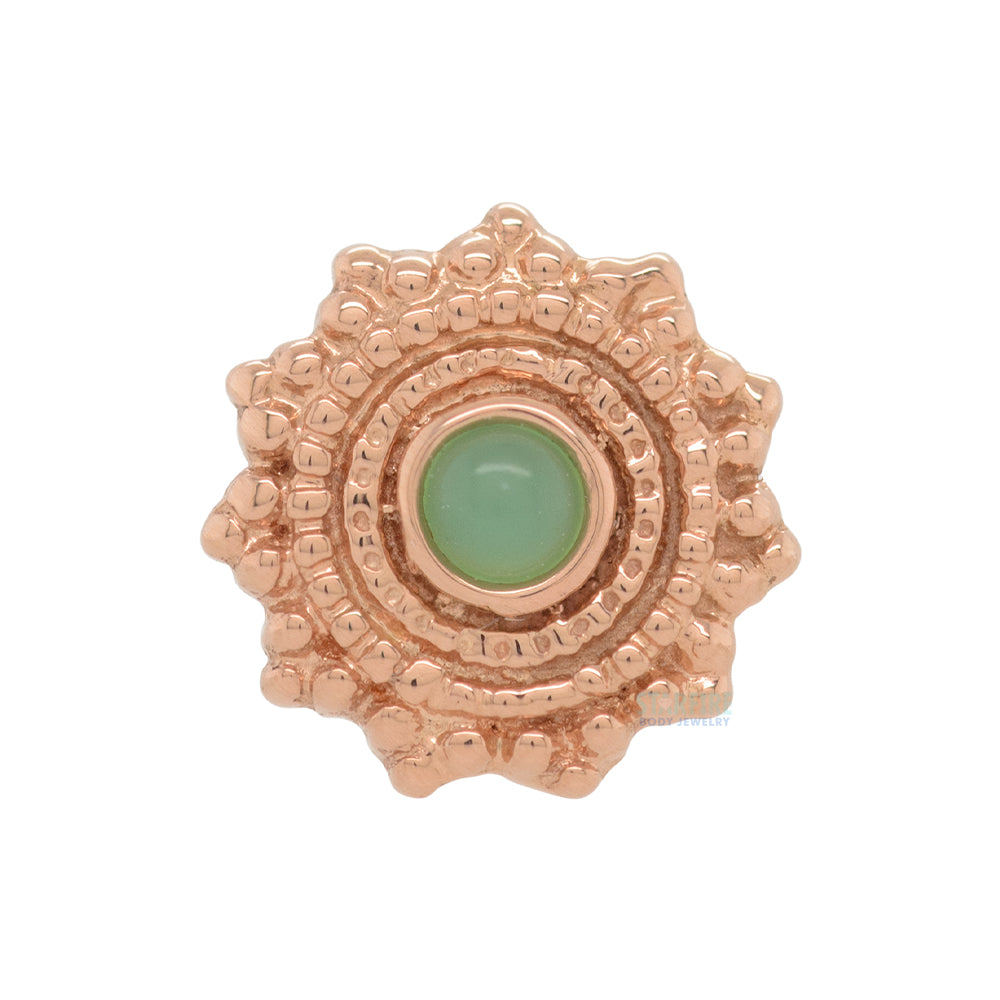 threadless: Round Afghan Pin in Gold with Chrysoprase