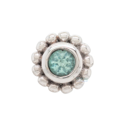 threadless: Beaded "Raine" Pin in Gold with Mint Beryl