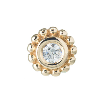 threadless: Beaded "Raine" Pin in Gold with White CZ