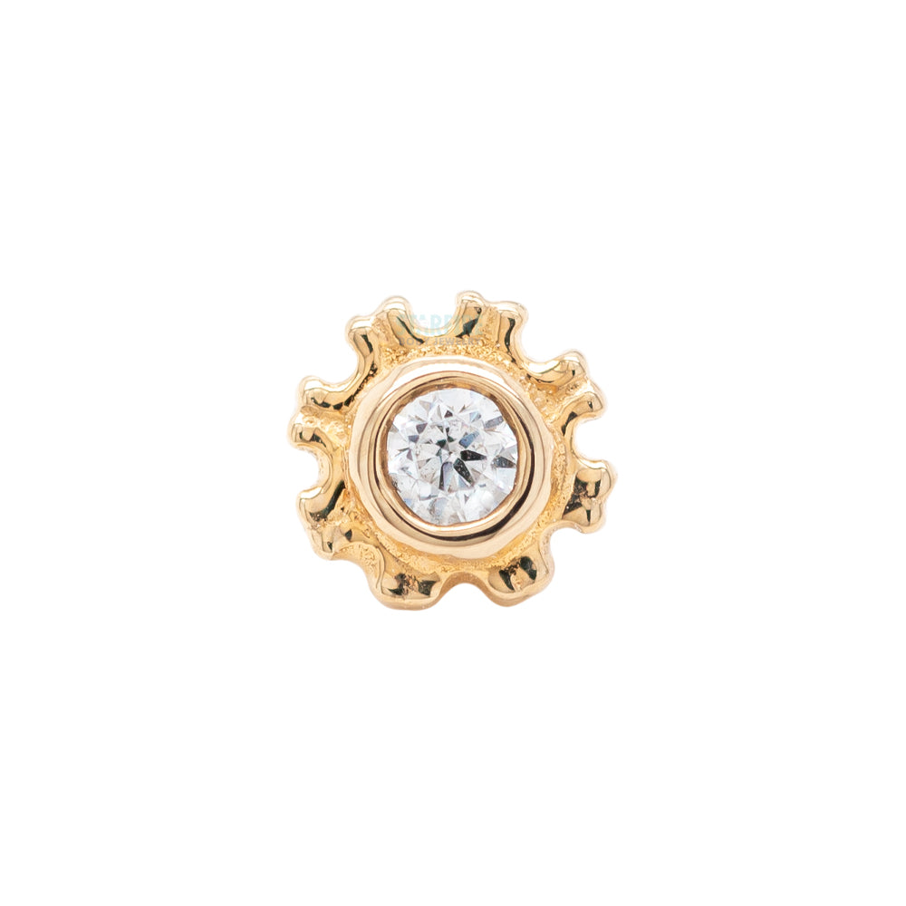 threadless: "Firenze" Pin in Gold & Platinum with White CZ