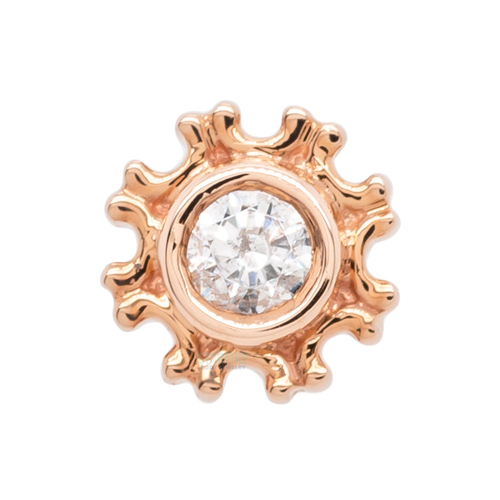 threadless: "Firenze" Pin in Gold & Platinum with White CZ