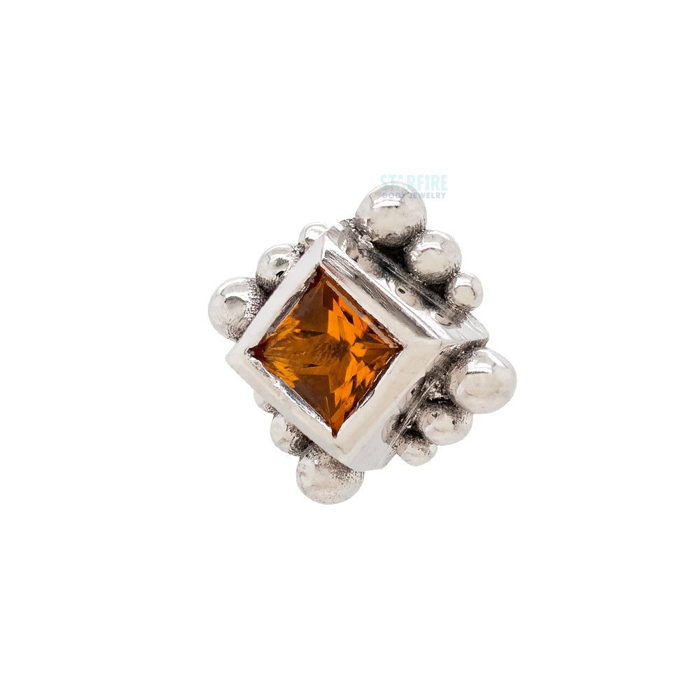 Beaded Princess Threaded End in Gold with Citrine