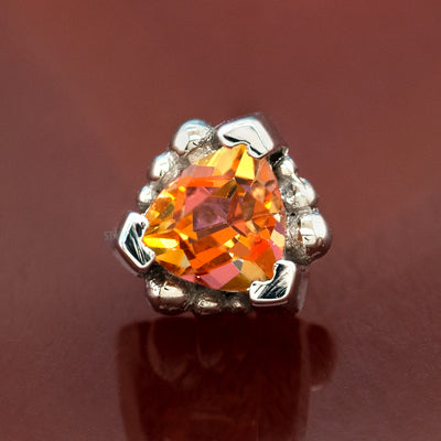 Beaded Trillion Threaded End in Gold with Anastasia Topaz