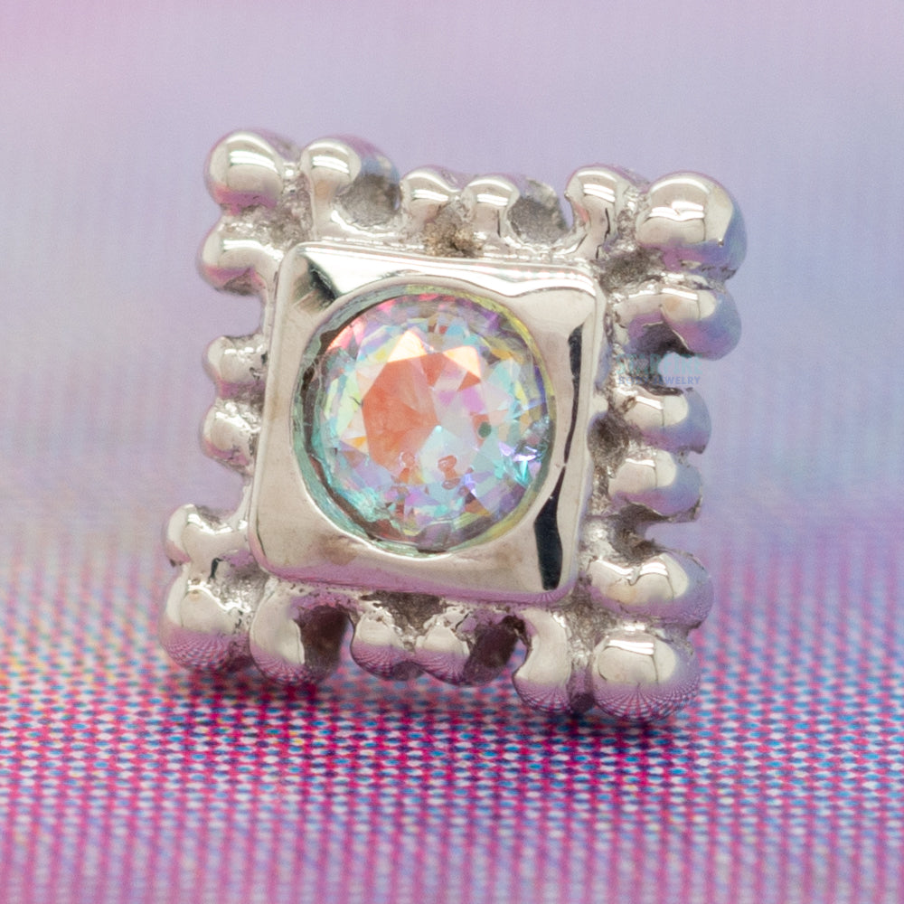 threadless: Flourish Illusion Pin in Gold with Mercury Mist Topaz