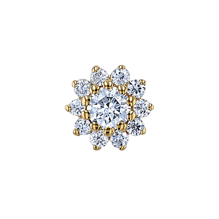 threadless: "The Rose" Pin in Gold with DIAMONDS
