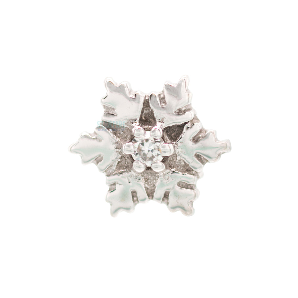Snowflake Threaded End in Gold with DIAMOND