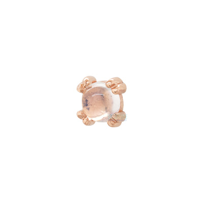 threadless: Rainbow Moonstone Cabochon Prong Set Pin in Gold