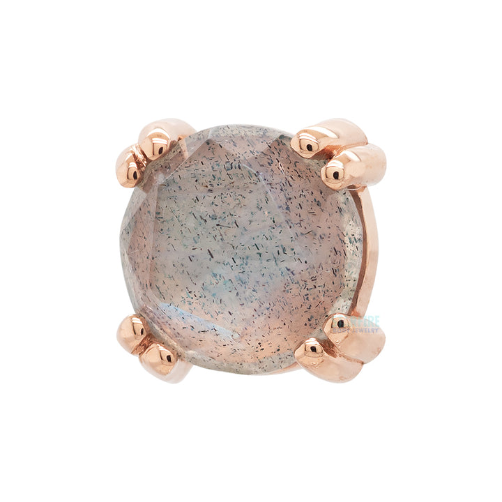 threadless: Rose Cut Labradorite Prong Set Pin in Gold & Platinum