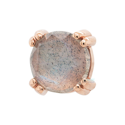 threadless: Rose Cut Labradorite Prong Set Pin in Gold & Platinum