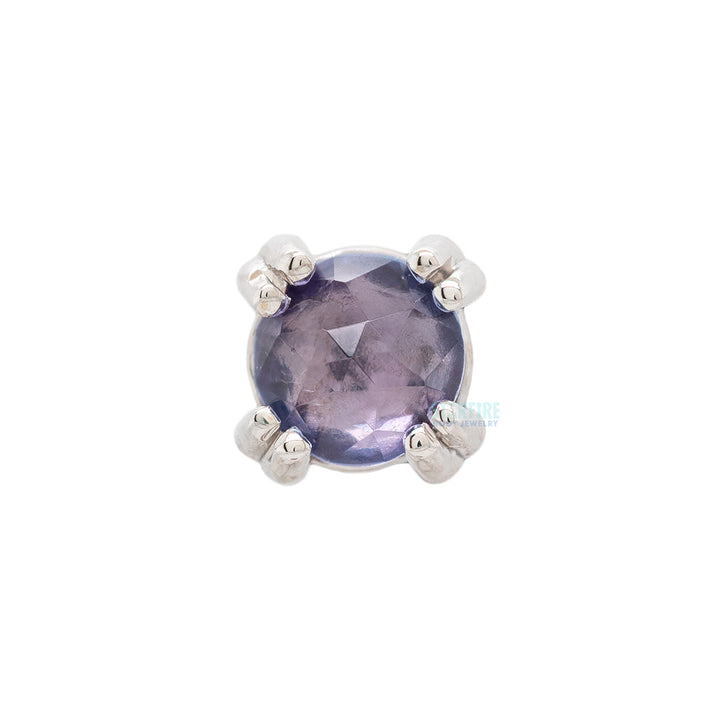 threadless: Rose Cut Tanzanite Prong Set Pin in Gold & Platinum
