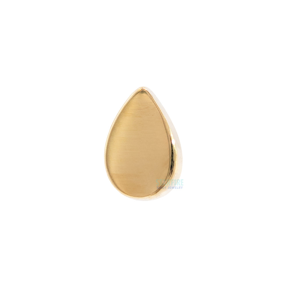 Flat Teardrop Threaded End in Gold