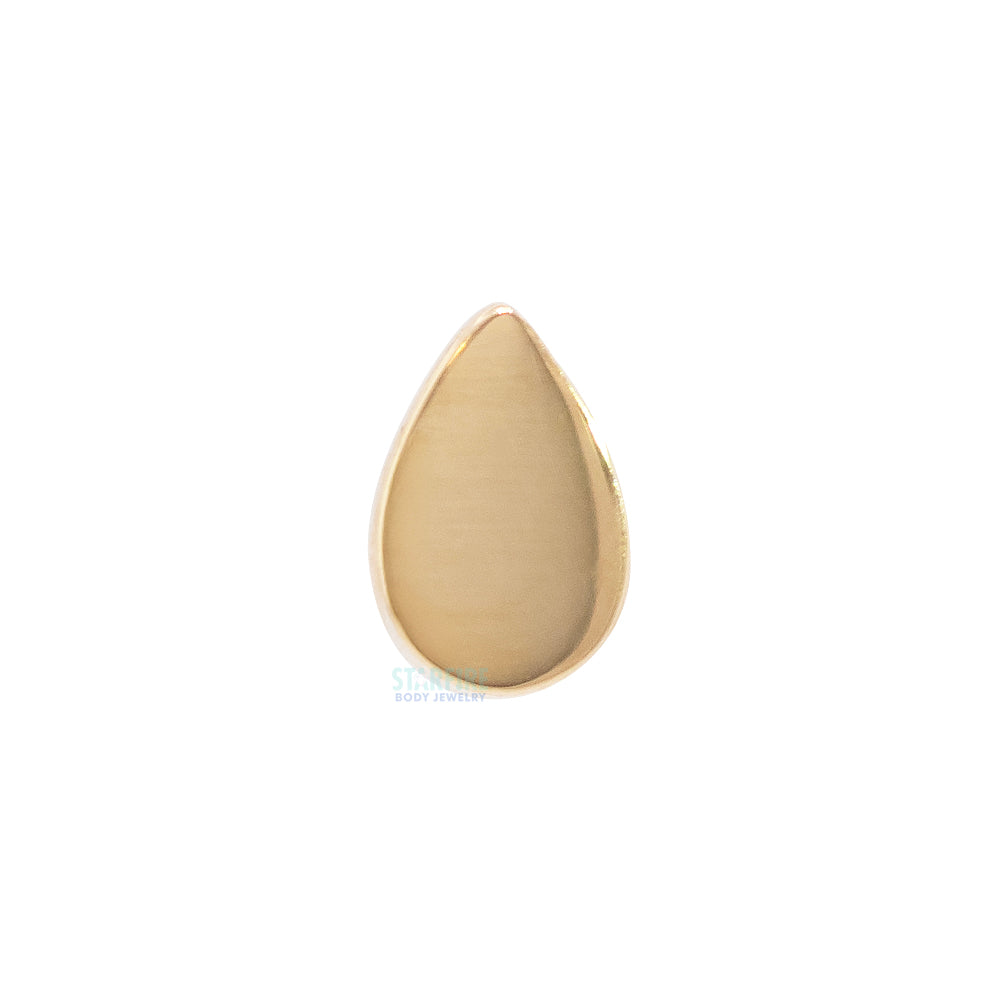 Flat Teardrop Threaded End in Gold