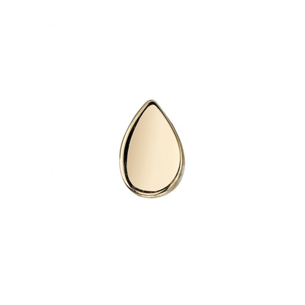 Flat Teardrop Threaded End in Gold