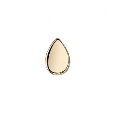 Flat Teardrop Threaded End in Gold