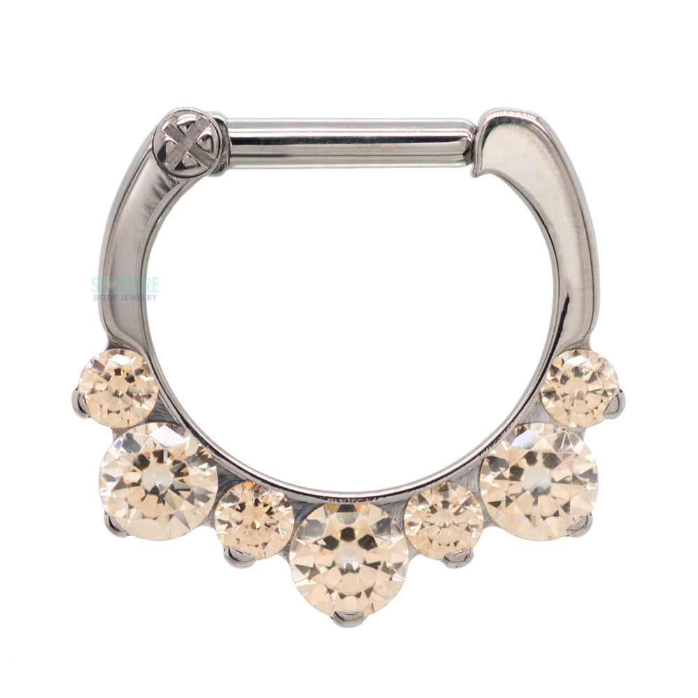 "Odyssey" Helios Clicker #17 with Faceted Gems - 16 ga. 1/4" post