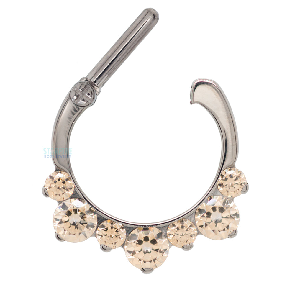 "Odyssey" Helios Clicker #17 with Faceted Gems - 16 ga. 1/4" post