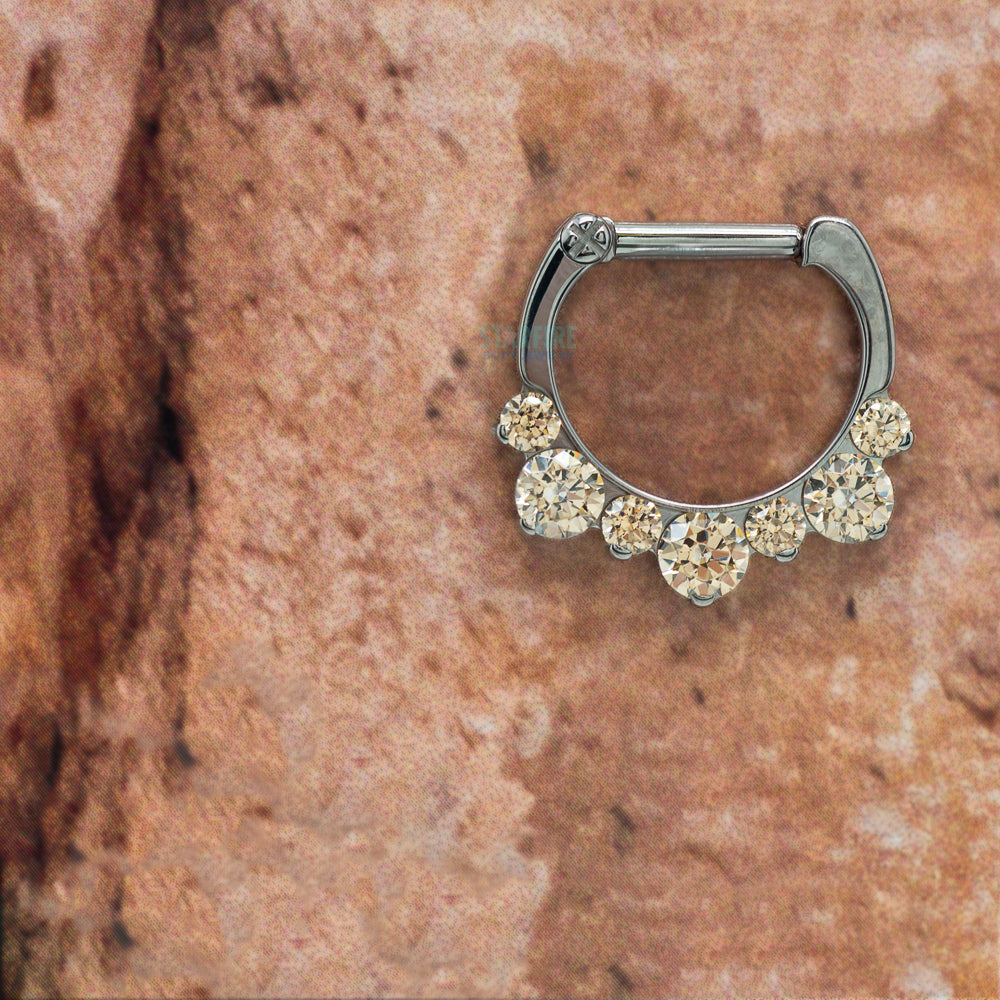 "Odyssey" Helios Clicker #17 with Faceted Gems - 16 ga. 1/4" post