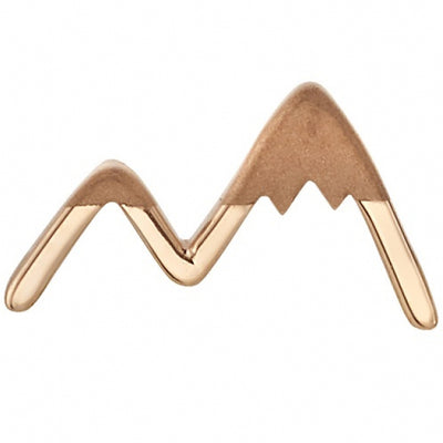 Mountain Peaks Threaded End in Gold