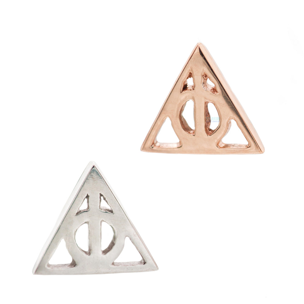 "Deathly Hallows" Threaded End in Gold