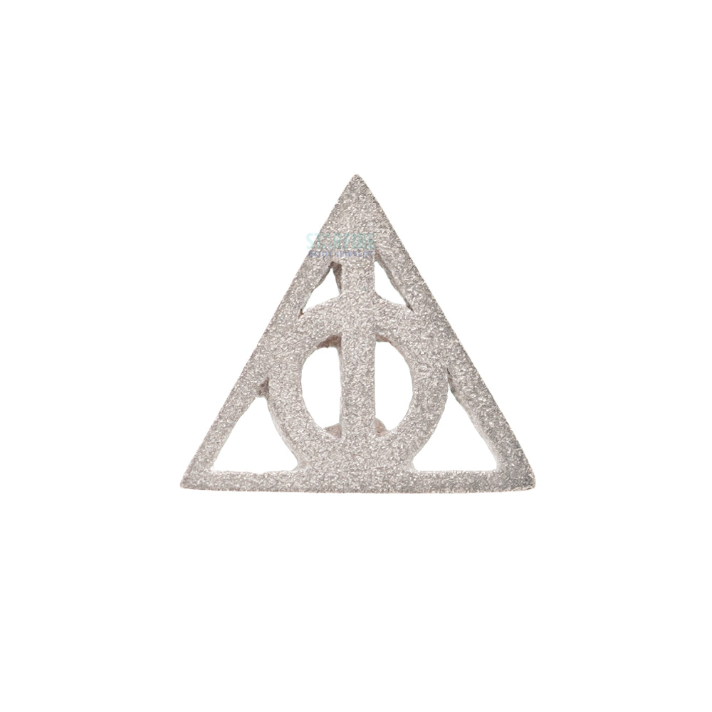 "Deathly Hallows" Sandblasted Threaded End in Gold