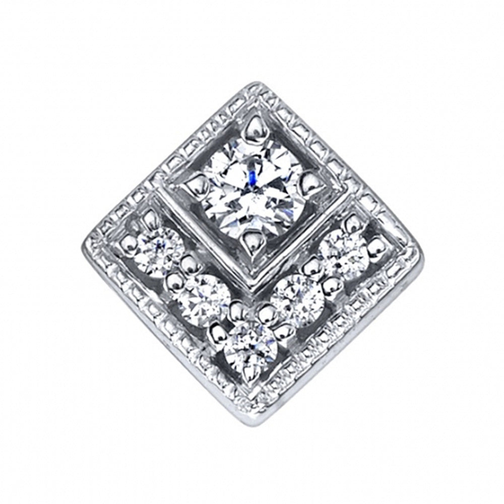 Endymion Square Threaded End in Gold with Diamonds