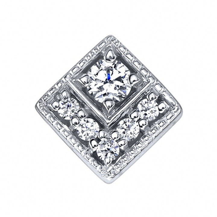 Endymion Square Threaded End in Gold with Diamonds