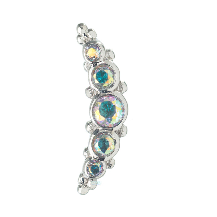 5 Gem Graduating "Panaraya" Threaded End in Gold with Mercury Mist Topaz