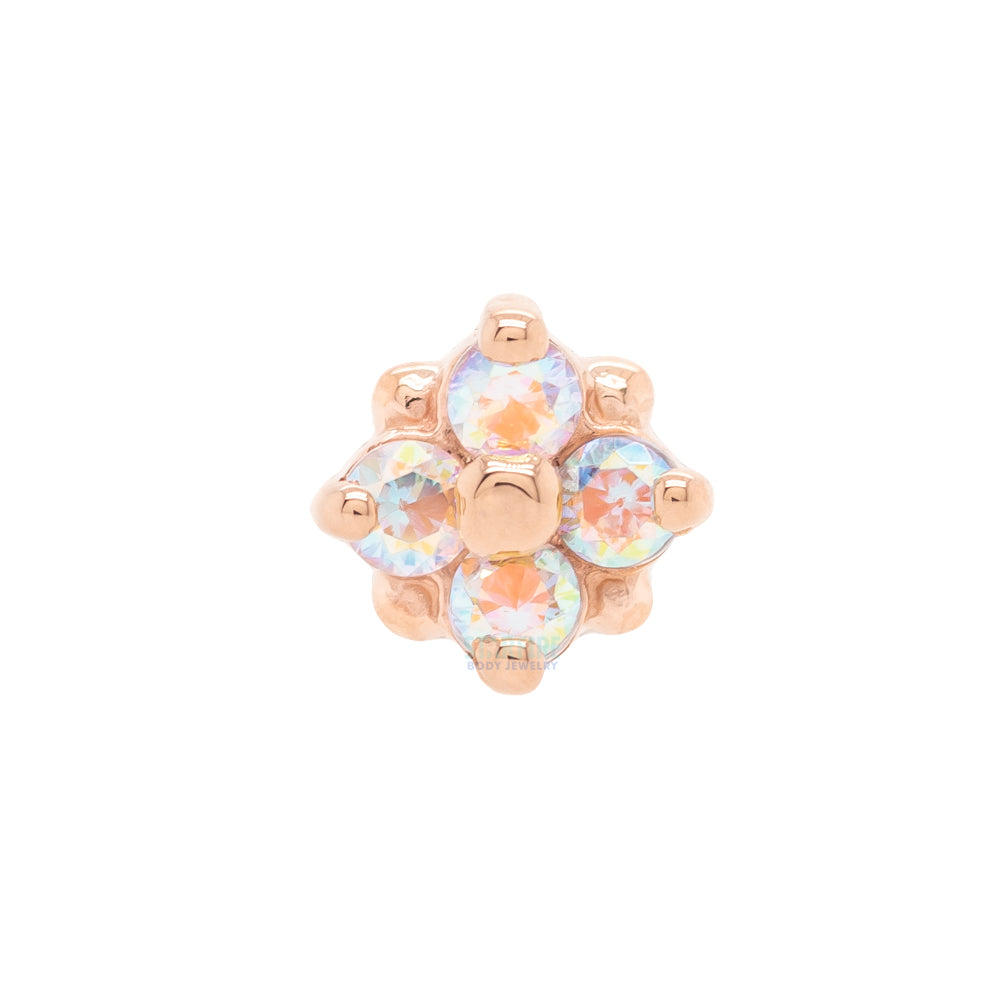 threadless: "Reema" Pin in Gold & Platinum with Mercury Mist Topaz