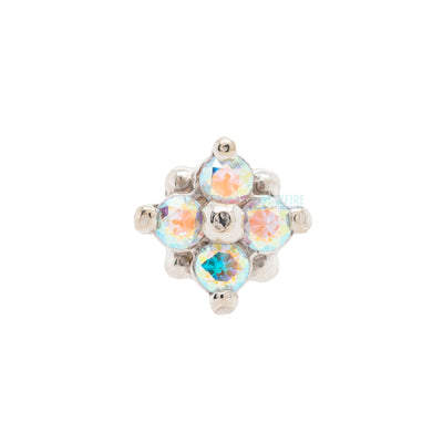threadless: "Reema" Pin in Gold & Platinum with Mercury Mist Topaz