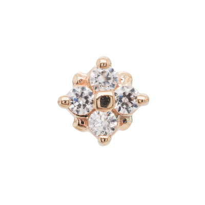 threadless: "Reema" Pin in Gold with White CZ's