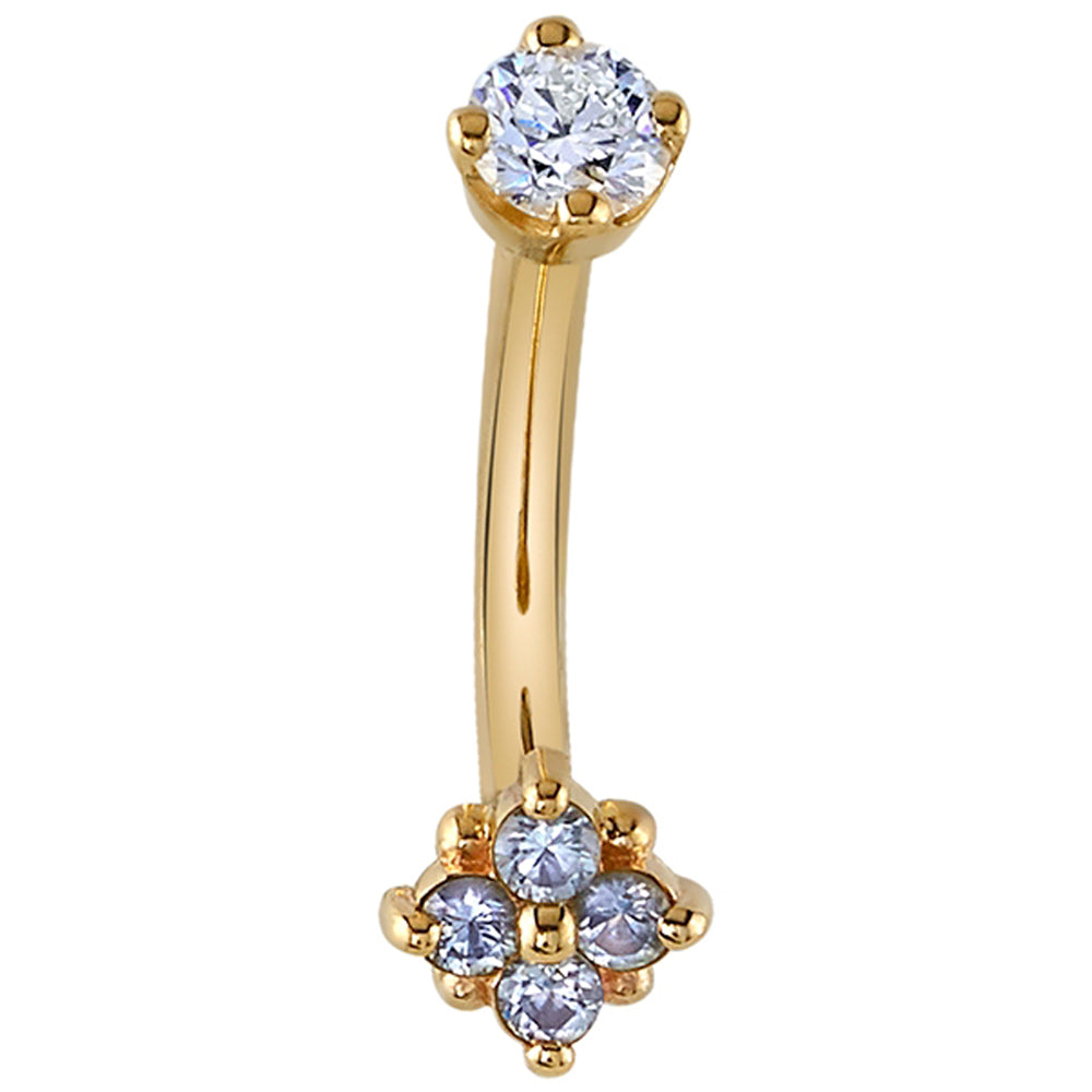 "Reema" J Curve in Gold & Platinum with DIAMONDS
