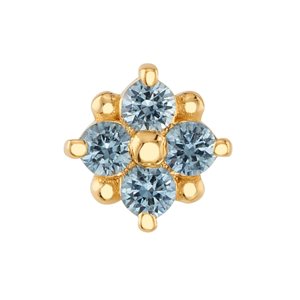 threadless: "Reema" Pin in Gold & Platinum with Grey Sapphires