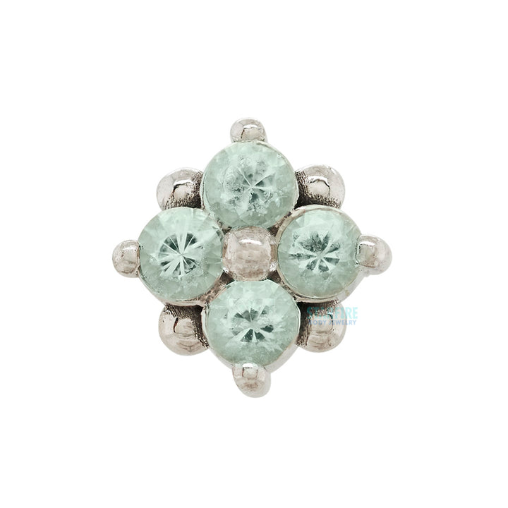threadless: "Reema" Pin in Gold & Platinum with Mint Beryl